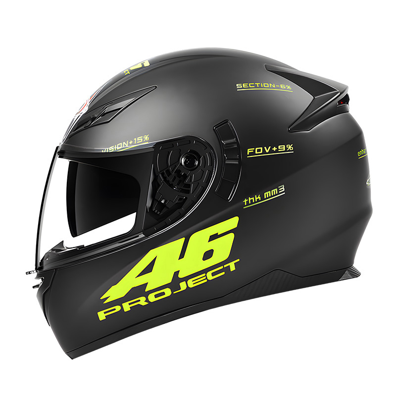Casco da moto con fanale posteriore di sicurezza a LED K3, casco integrale certificato DOT