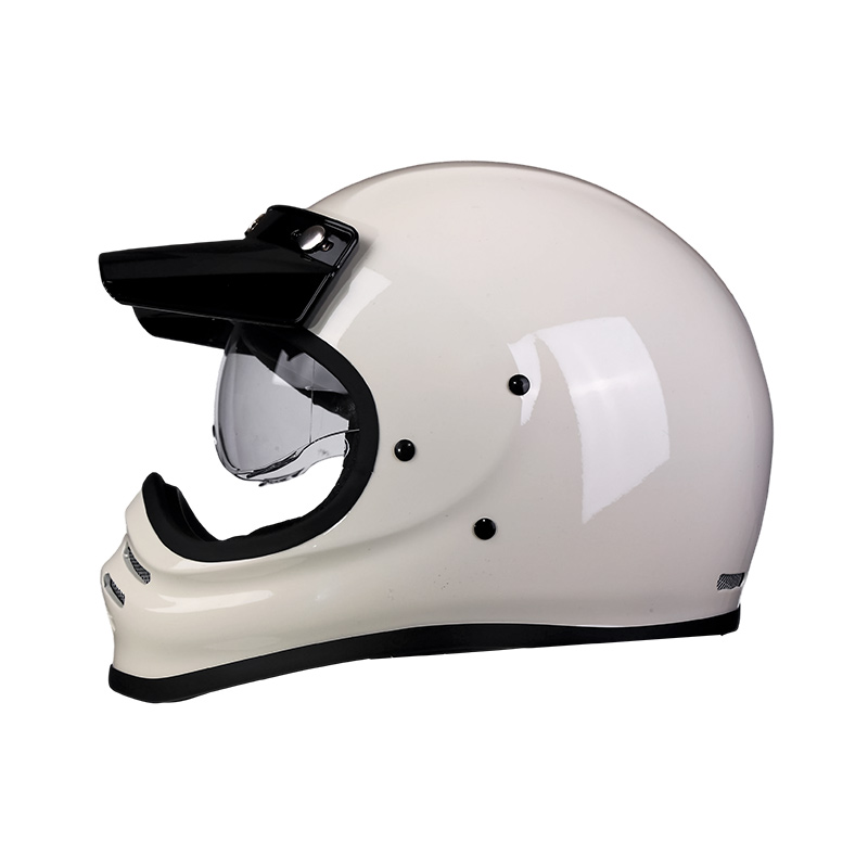 Casco da moto integrale in fibra di vetro 881 Casco da motocross con fodera comoda