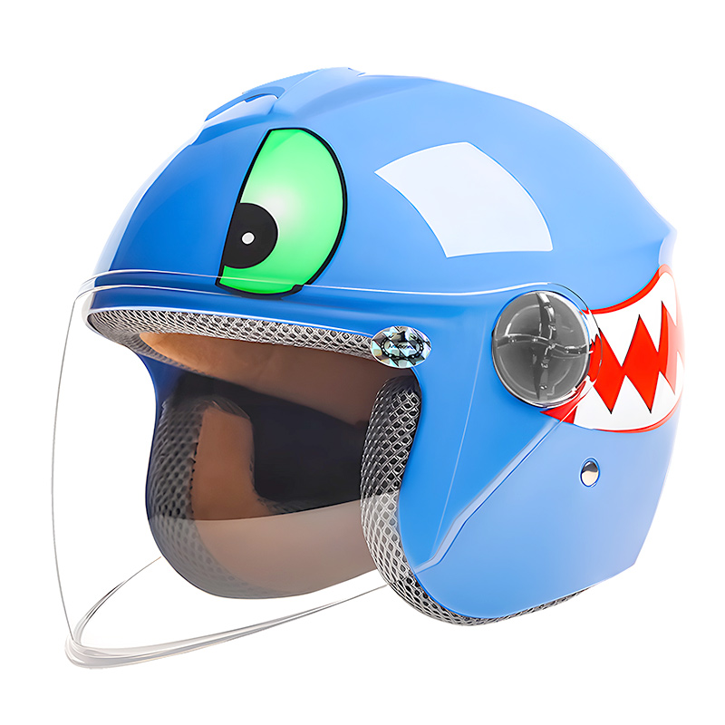 Casco da moto a faccia aperta con motivo a cartoni animati per bambini 701 Casco da motocross ABS