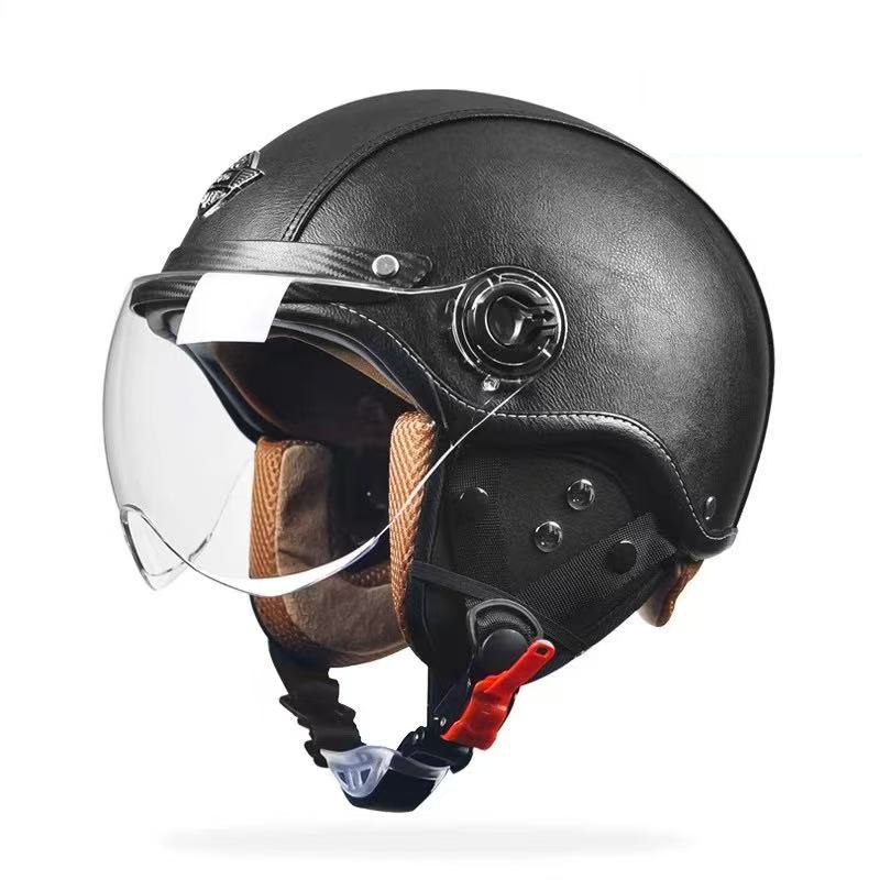 Casco da moto a mezza faccia retrò certificato di sicurezza FG02 Casco da motocross ABS