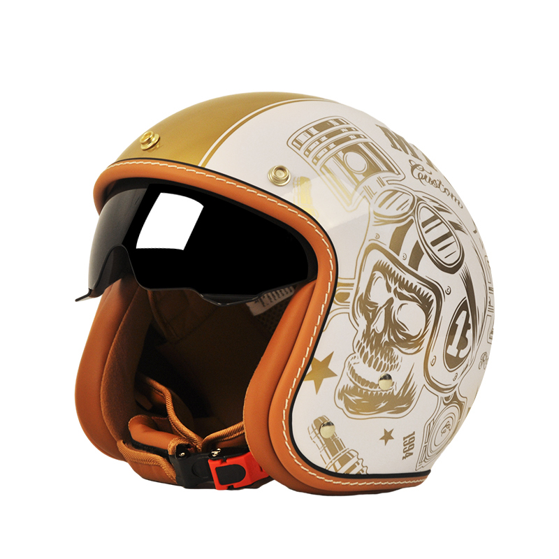 Casco da moto retrò aperto certificato MT901 DOT Casco da motocross