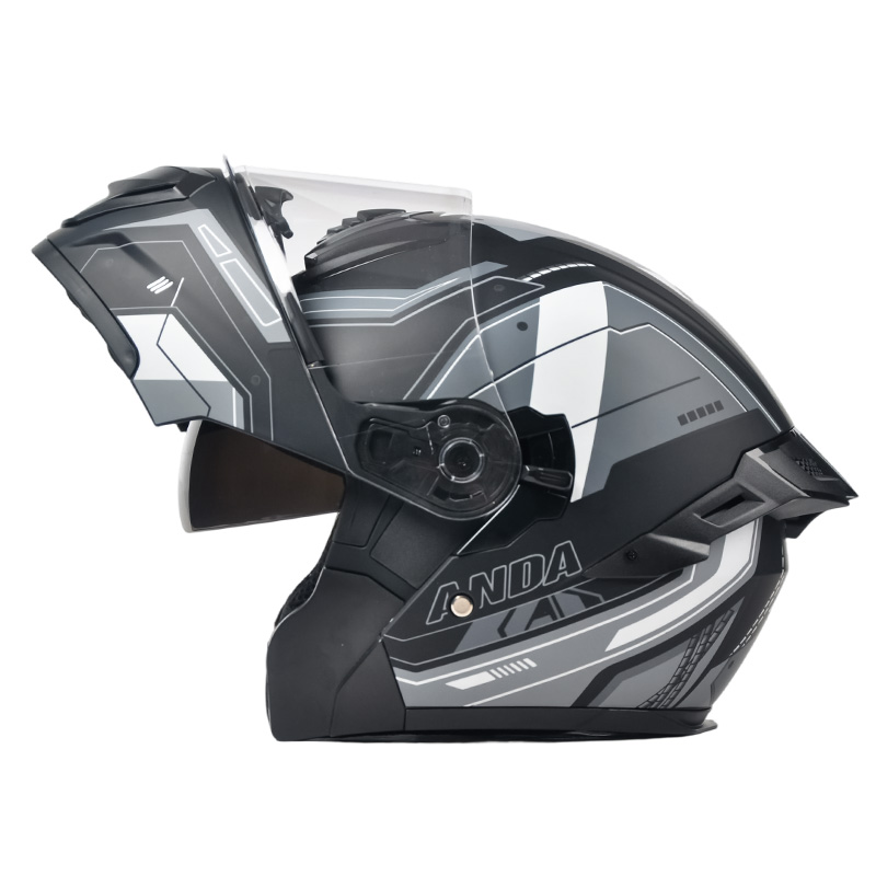 102 Casco da moto ribaltabile con doppie visiere Casco da motocross
