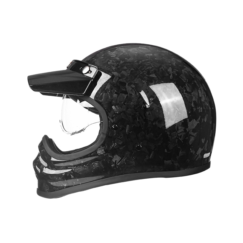 Casco da moto integrale in fibra di carbonio leggera 881 Casco da motocross