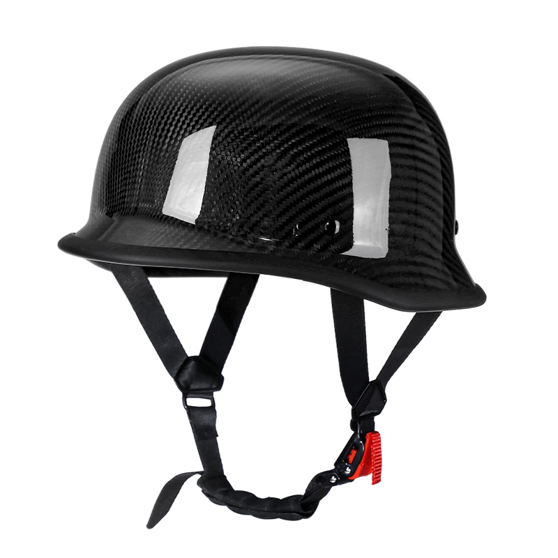 Casco da moto retrò in fibra di carbonio M35 Casco da motocross a mezza faccia