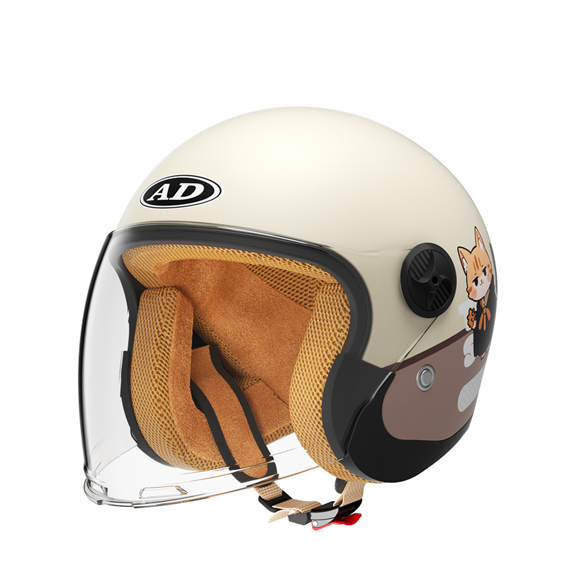 Casco da moto retrò aperto per bambini 707, casco da motocross in ABS